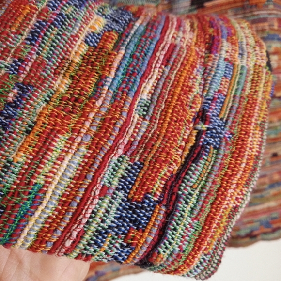 Graff by Um Company multi color handwoven button down jacket with embroidery - Picture 4 of 15